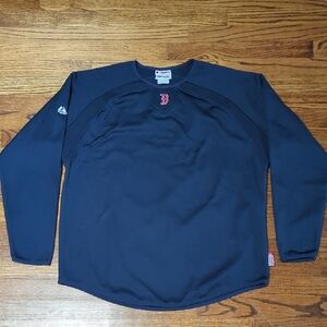 Majestic Dark Blue Crewneck Sweater